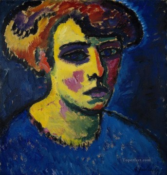  pre - head of a woman 1911 Alexej von Jawlensky Expressionism